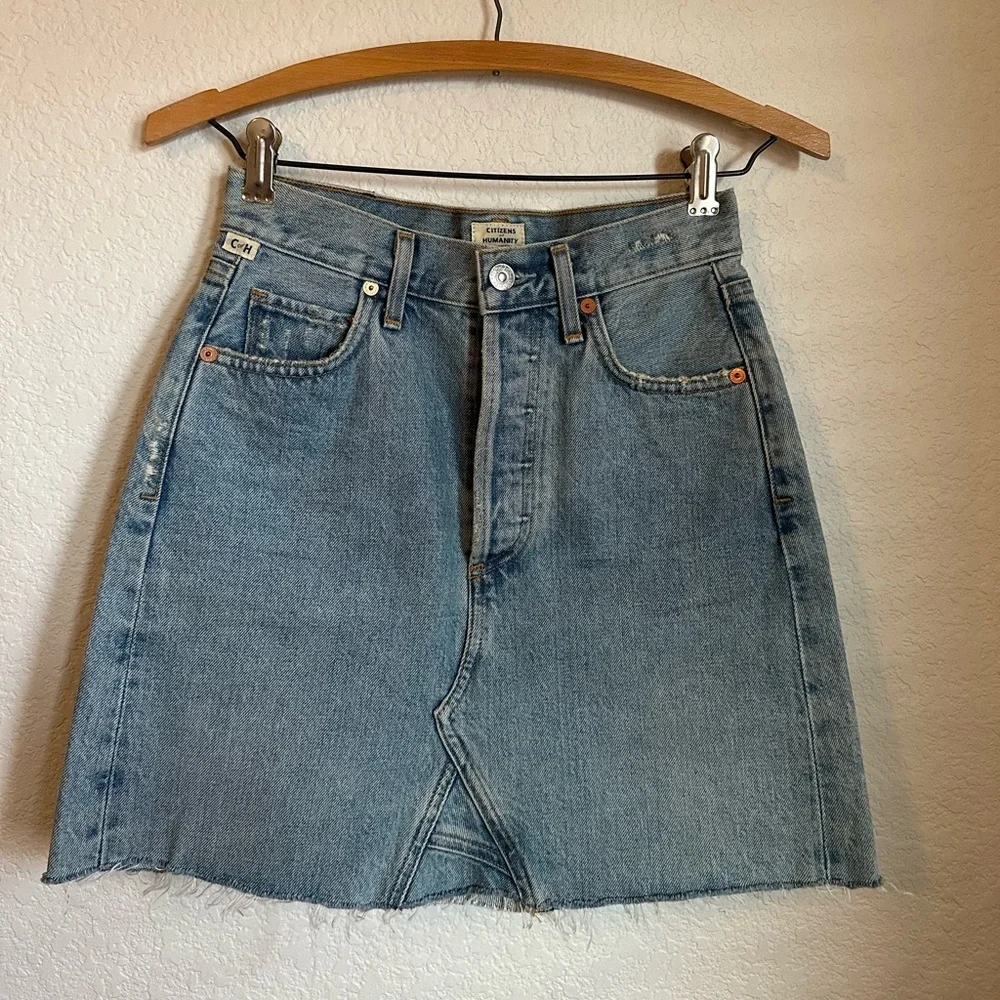 Citizens Of Humanity Astrid Mini Skirt in Archive High waisted